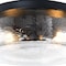 Designers Fountain Rose Marie 13 in. 2-Light Matte Black Mid-Century Modern Semi Flush Mount with Rippled Glass Shade D323M-FM-MB - alternate 8